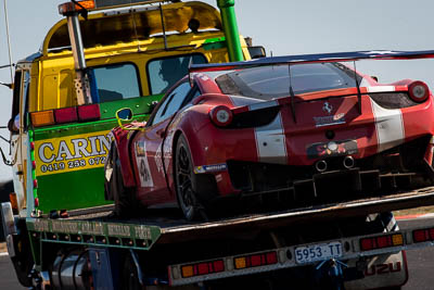 49;7-February-2014;Australia;Bathurst;Bathurst-12-Hour;Dean-Canto;Ferrari-458-Italia-GT3;NSW;New-South-Wales;Renato-Loberto;Tony-DAlberto;Tony-Defelice;Vicious-Rumour-Racing;auto;endurance;motorsport;racing;super-telephoto;tow-truck