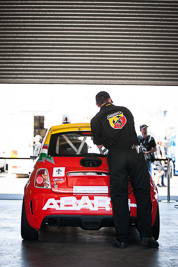 7-February-2014;Australia;Bathurst;Bathurst-12-Hour;Fiat-Abarth-Motorsport;NSW;New-South-Wales;Topshot;atmosphere;auto;endurance;mechanic;motorsport;paddock;racing;telephoto