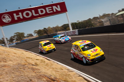 95;7-February-2014;Australia;Bathurst;Bathurst-12-Hour;Clyde-Campbell;Fiat-Abarth-500;Fiat-Abarth-Motorsport;Joshua-Dowling;NSW;New-South-Wales;Paul-Stokell;Toby-Hagon;auto;endurance;motorsport;racing;wide-angle