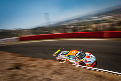 33;33;7-February-2014;Australia;Bathurst;Bathurst-12-Hour;Clearwater-Racing;Craig-Baird;Ferrari-458-Italia-GT3;Hiroshi-Hamaguchi;Matt-Griffin;Mok-Weng-Sun;NSW;New-South-Wales;auto;endurance;motion-blur;motorsport;racing;wide-angle