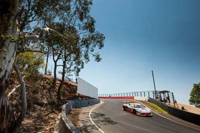 33;33;7-February-2014;Australia;Bathurst;Bathurst-12-Hour;Clearwater-Racing;Craig-Baird;Ferrari-458-Italia-GT3;Hiroshi-Hamaguchi;Matt-Griffin;Mok-Weng-Sun;NSW;New-South-Wales;The-Dipper;auto;endurance;motorsport;racing;sky;wide-angle