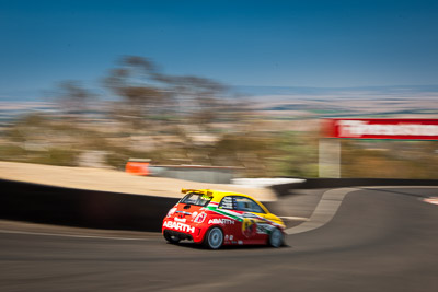96;7-February-2014;Australia;Bathurst;Bathurst-12-Hour;Fiat-Abarth-500;Fiat-Abarth-Motorsport;Gregory-Hede;Luke-Youlden;Mike-Sinclair;NSW;New-South-Wales;Paul-Gover;The-Dipper;auto;endurance;motion-blur;motorsport;racing;wide-angle