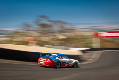 45;45;7-February-2014;Australia;Barton-Mawer;Bathurst;Bathurst-12-Hour;Duvashen-Padayachee;NSW;New-South-Wales;Porsche-997-GT3-Cup;Rencorp-Hyundai-Forklifts;Richard-Muscat;The-Dipper;auto;endurance;motion-blur;motorsport;racing;wide-angle