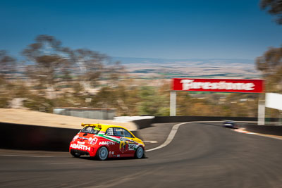 96;7-February-2014;Australia;Bathurst;Bathurst-12-Hour;Fiat-Abarth-500;Fiat-Abarth-Motorsport;Gregory-Hede;Luke-Youlden;Mike-Sinclair;NSW;New-South-Wales;Paul-Gover;The-Dipper;auto;endurance;motorsport;racing;wide-angle