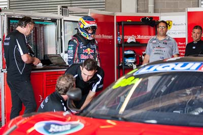 7-February-2014;Australia;Bathurst;Bathurst-12-Hour;Craig-Lowndes;Maranello-Motorsport;NSW;New-South-Wales;Topshot;atmosphere;auto;endurance;motorsport;paddock;portrait;racing;telephoto