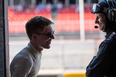 7-February-2014;Australia;Bathurst;Bathurst-12-Hour;HTP-Motorsport;Maximilian-Buhk;NSW;New-South-Wales;atmosphere;auto;endurance;motorsport;paddock;portrait;racing;telephoto