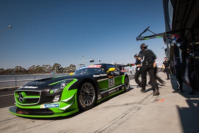 63;63;7-February-2014;Australia;Bathurst;Bathurst-12-Hour;Erebus-Motorsport;Erebus-Racing;Greg-Crick;Jack-LeBrocq;Mercedes‒Benz-SLS-AMG-GT3;NSW;New-South-Wales;Will-Davison;atmosphere;auto;endurance;motion-blur;motorsport;pitlane;racing;wide-angle