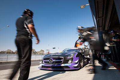 1;1;7-February-2014;Australia;Bathurst;Bathurst-12-Hour;Bernd-Schneider;Erebus-Motorsport;Erebus-Racing;Maro-Engel;Mercedes‒Benz-SLS-AMG-GT3;NSW;New-South-Wales;Nico-Bastian;atmosphere;auto;endurance;motion-blur;motorsport;pitlane;racing;wide-angle