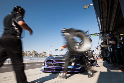 1;1;7-February-2014;Australia;Bathurst;Bathurst-12-Hour;Bernd-Schneider;Erebus-Motorsport;Erebus-Racing;Maro-Engel;Mercedes‒Benz-SLS-AMG-GT3;NSW;New-South-Wales;Nico-Bastian;atmosphere;auto;endurance;motion-blur;motorsport;pitlane;racing;wide-angle