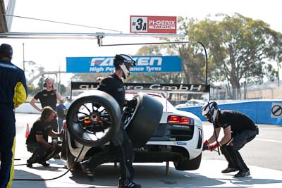 3;3;7-February-2014;Audi-R8-LMS-Ultra;Australia;Bathurst;Bathurst-12-Hour;Laurens-Vanthoor;NSW;New-South-Wales;Phoenix-Racing;Rahel-Frey;Rene-Rast;René-Rast;atmosphere;auto;endurance;motorsport;pitlane;racing;telephoto