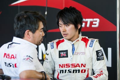 7-February-2014;Australia;Bathurst;Bathurst-12-Hour;Katsumasa-Cyio;NISMO-Athlete-Global-Team;NSW;New-South-Wales;atmosphere;auto;endurance;garage;motorsport;portrait;racing;telephoto
