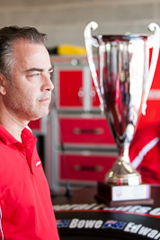 8-February-2014;Allan-Simonsen;Australia;Bathurst;Bathurst-12-Hour;Maranello-Motorsport;Mark-Coffey;NSW;New-South-Wales;atmosphere;auto;award;endurance;motorsport;portrait;racing;telephoto;trophy