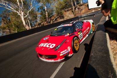 88;8-February-2014;88;Australia;Bathurst;Bathurst-12-Hour;Craig-Lowndes;Ferrari-458-Italia-GT3;John-Bowe;Maranello-Motorsport;Mika-Salo;NSW;New-South-Wales;Peter-Edwards;Topshot;auto;endurance;motorsport;racing;wide-angle