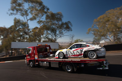 51;51;8-February-2014;Andrew-MacPherson;Australia;Bathurst;Bathurst-12-Hour;Ben-Porter;Garth-Walden;IMAKKWIKMIT;NSW;New-South-Wales;Porsche-911-GT3-Cup-S;atmosphere;auto;endurance;motorsport;racing;tow-truck;wide-angle