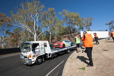 5;5;8-February-2014;Audi-R8-LMS-Ultra;Australia;Bathurst;Bathurst-12-Hour;Jason-Bright;Liam-Talbot;NSW;New-South-Wales;Rod-Salmon;Skwirk;Warren-Luff;atmosphere;auto;endurance;motorsport;racing;tow-truck;wide-angle