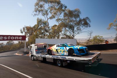 5;5;8-February-2014;Audi-R8-LMS-Ultra;Australia;Bathurst;Bathurst-12-Hour;Jason-Bright;Liam-Talbot;NSW;New-South-Wales;Rod-Salmon;Skwirk;Topshot;Warren-Luff;atmosphere;auto;endurance;motorsport;racing;tow-truck;wide-angle