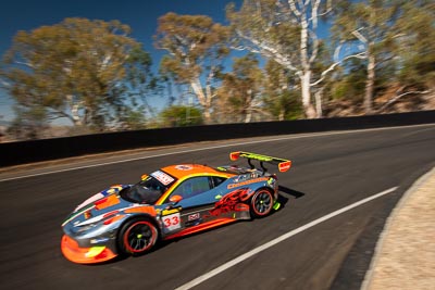 33;33;8-February-2014;Australia;Bathurst;Bathurst-12-Hour;Clearwater-Racing;Craig-Baird;Ferrari-458-Italia-GT3;Hiroshi-Hamaguchi;Matt-Griffin;Mok-Weng-Sun;NSW;New-South-Wales;auto;endurance;motorsport;racing;wide-angle