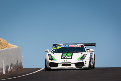 99;8-February-2014;Australia;Bathurst;Bathurst-12-Hour;Eric-Bana;Lamborghini-Gallardo-LP520;NSW;New-South-Wales;Peter-Hill;Racing-Incident;Simon-Middleton;auto;endurance;motorsport;racing;sky;super-telephoto