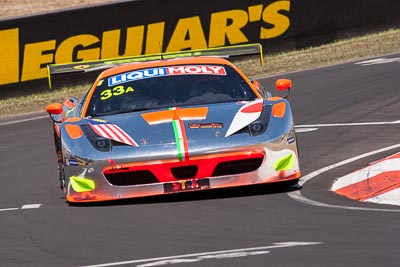 33;33;8-February-2014;Australia;Bathurst;Bathurst-12-Hour;Clearwater-Racing;Craig-Baird;Ferrari-458-Italia-GT3;Hiroshi-Hamaguchi;Matt-Griffin;Mok-Weng-Sun;NSW;New-South-Wales;auto;endurance;motorsport;racing;super-telephoto