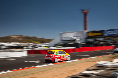 96;8-February-2014;Australia;Bathurst;Bathurst-12-Hour;Fiat-Abarth-500;Fiat-Abarth-Motorsport;Gregory-Hede;Luke-Youlden;Mike-Sinclair;NSW;New-South-Wales;Paul-Gover;auto;endurance;motion-blur;motorsport;racing;sky;wide-angle