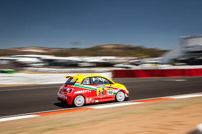 96;8-February-2014;Australia;Bathurst;Bathurst-12-Hour;Fiat-Abarth-500;Fiat-Abarth-Motorsport;Gregory-Hede;Luke-Youlden;Mike-Sinclair;NSW;New-South-Wales;Paul-Gover;auto;endurance;motion-blur;motorsport;racing;sky;wide-angle