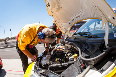 8-February-2014;Australia;Bathurst;Bathurst-12-Hour;Fiat-Abarth-500;Fiat-Abarth-Motorsport;NSW;New-South-Wales;atmosphere;auto;endurance;engine-bay;fisheye;motorsport;pitlane;portrait;racing