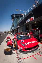 88;8-February-2014;88;Australia;Bathurst;Bathurst-12-Hour;Craig-Lowndes;Ferrari-458-Italia-GT3;John-Bowe;Maranello-Motorsport;Mika-Salo;NSW;New-South-Wales;Peter-Edwards;Topshot;auto;endurance;fisheye;motorsport;pitlane;racing