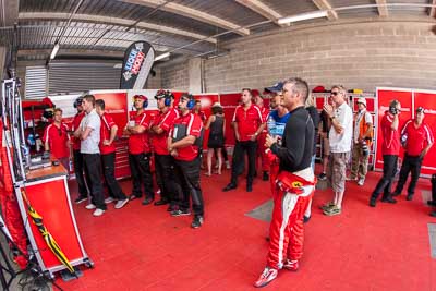 8-February-2014;Australia;Bathurst;Bathurst-12-Hour;Maranello-Motorsport;NSW;New-South-Wales;Peter-Edwards;atmosphere;auto;endurance;fisheye;garage;motorsport;racing