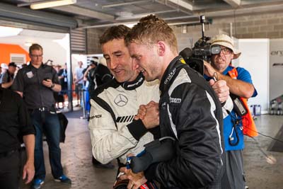 8-February-2014;Australia;Bathurst;Bathurst-12-Hour;Bernd-Schneider;Erebus-Motorsport;Erebus-Racing;Maro-Engel;NSW;New-South-Wales;atmosphere;auto;endurance;garage;motorsport;portrait;racing;wide-angle