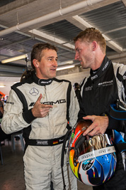 8-February-2014;Australia;Bathurst;Bathurst-12-Hour;Bernd-Schneider;Erebus-Motorsport;Erebus-Racing;Maro-Engel;NSW;New-South-Wales;atmosphere;auto;endurance;garage;motorsport;portrait;racing;wide-angle