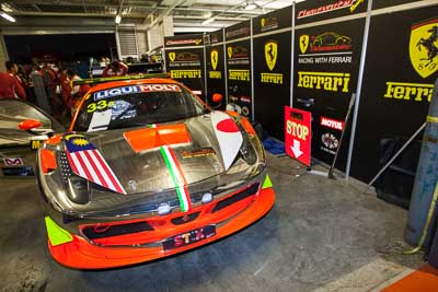 33;33;9-February-2014;Australia;Bathurst;Bathurst-12-Hour;Clearwater-Racing;Craig-Baird;Ferrari-458-Italia-GT3;Hiroshi-Hamaguchi;Matt-Griffin;Mok-Weng-Sun;NSW;New-South-Wales;auto;endurance;motorsport;racing;wide-angle