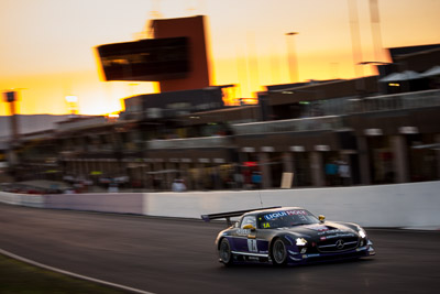 1;1;9-February-2014;Australia;Bathurst;Bathurst-12-Hour;Bernd-Schneider;Erebus-Motorsport;Erebus-Racing;Maro-Engel;Mercedes‒Benz-SLS-AMG-GT3;NSW;New-South-Wales;Nico-Bastian;auto;endurance;motion-blur;motorsport;racing;sunrise;telephoto