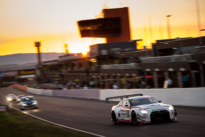 32;9-February-2014;Alex-Buncombe;Australia;Bathurst;Bathurst-12-Hour;Katsumasa-Cyio;NISMO-Athlete-Global-Team;NSW;New-South-Wales;Nissan-GT‐R-NISMO-GT3;Rick-Kelly;Wolfgang-Reip;auto;endurance;motion-blur;motorsport;racing;sunrise;telephoto