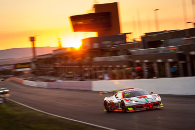 33;33;9-February-2014;Australia;Bathurst;Bathurst-12-Hour;Clearwater-Racing;Craig-Baird;Ferrari-458-Italia-GT3;Hiroshi-Hamaguchi;Matt-Griffin;Mok-Weng-Sun;NSW;New-South-Wales;auto;endurance;motion-blur;motorsport;racing;sunrise;telephoto