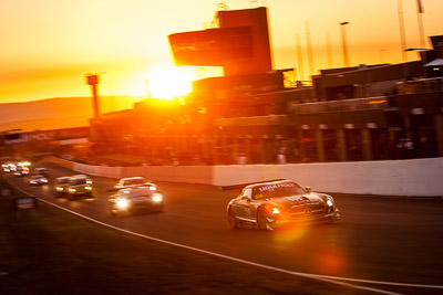 63;63;9-February-2014;Australia;Bathurst;Bathurst-12-Hour;Erebus-Motorsport;Erebus-Racing;Greg-Crick;Jack-LeBrocq;Mercedes‒Benz-SLS-AMG-GT3;NSW;New-South-Wales;Will-Davison;auto;endurance;motion-blur;motorsport;racing;sunrise;telephoto