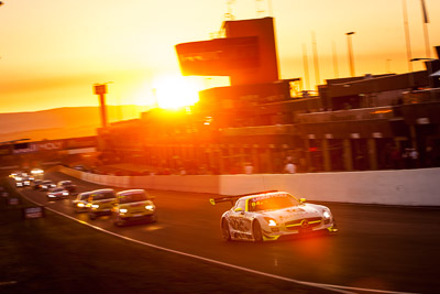 84;9-February-2014;Australia;Bathurst;Bathurst-12-Hour;HTP-Motorsport;Harold-Primat;Maximilian-Buhk;Mercedes‒Benz-SLS-AMG-GT3;NSW;New-South-Wales;Thomas-Jaeger;Thomas-Jäger;auto;endurance;motion-blur;motorsport;racing;sunrise;telephoto