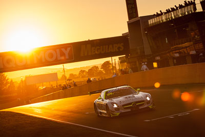 84;9-February-2014;Australia;Bathurst;Bathurst-12-Hour;HTP-Motorsport;Harold-Primat;Maximilian-Buhk;Mercedes‒Benz-SLS-AMG-GT3;NSW;New-South-Wales;Thomas-Jaeger;Thomas-Jäger;auto;endurance;motorsport;racing;sunrise;telephoto