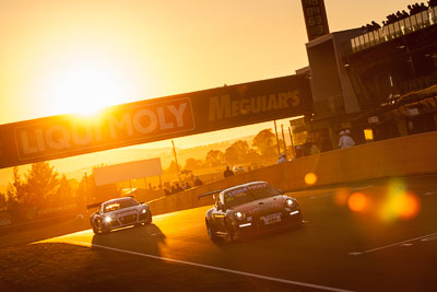 4;4;9-February-2014;Australia;Bathurst;Bathurst-12-Hour;Ben-Barker;Earl-Bamber;Grove-Motorsport;NSW;New-South-Wales;Porsche-997-GT3-Cup;Stephen-Grove;auto;endurance;motorsport;racing;sunrise;telephoto