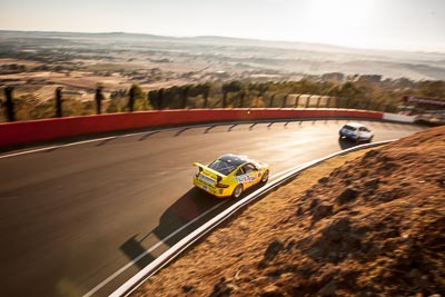 6;6;9-February-2014;Australia;Bathurst;Bathurst-12-Hour;Garth-Duffy;Michael-Hector;NSW;New-South-Wales;Porsche-997-GT3-Cup;Richard-Gartner;SAFE‒T‒STOP;Stewart-Kostera;auto;endurance;motorsport;racing;wide-angle