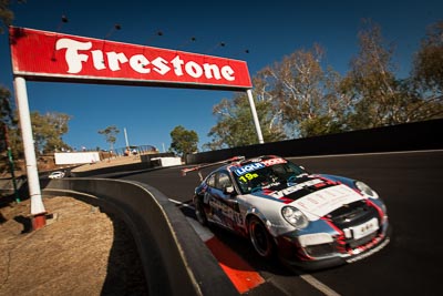 19;19;9-February-2014;Australia;Bathurst;Bathurst-12-Hour;Damien-Flack;NSW;New-South-Wales;Porsche-997-GT3-Cup;Rob-Smith;Rosche-Visper;Shane-Smollen;Topshot;auto;endurance;motorsport;racing;wide-angle