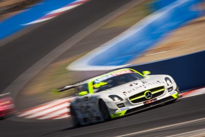 84;9-February-2014;Australia;Bathurst;Bathurst-12-Hour;HTP-Motorsport;Harold-Primat;Maximilian-Buhk;Mercedes‒Benz-SLS-AMG-GT3;NSW;New-South-Wales;Thomas-Jaeger;Thomas-Jäger;auto;endurance;motion-blur;motorsport;racing;super-telephoto