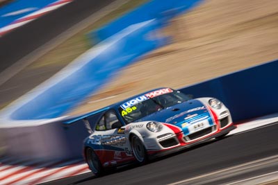 45;45;9-February-2014;Australia;Barton-Mawer;Bathurst;Bathurst-12-Hour;Duvashen-Padayachee;NSW;New-South-Wales;Porsche-997-GT3-Cup;Rencorp-Hyundai-Forklifts;Richard-Muscat;auto;endurance;motion-blur;motorsport;racing;super-telephoto