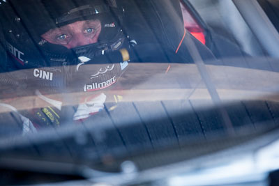 9-February-2014;Australia;Bathurst;Bathurst-12-Hour;Marc-Cini;NSW;Network-ClothingHallmarc;New-South-Wales;Topshot;atmosphere;auto;endurance;garage;in‒car;motorsport;portrait;racing;telephoto