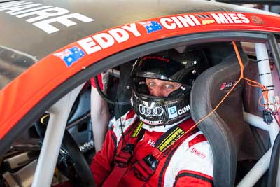 9-February-2014;Australia;Bathurst;Bathurst-12-Hour;Marc-Cini;NSW;Network-ClothingHallmarc;New-South-Wales;atmosphere;auto;endurance;garage;in‒car;motorsport;portrait;racing;wide-angle