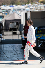 9-February-2014;Australia;Bathurst;Bathurst-12-Hour;Markus-Winkelhock;NSW;New-South-Wales;United-Autosports;atmosphere;auto;endurance;motorsport;pitlane;portrait;racing;telephoto