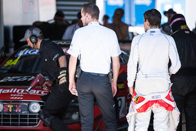 9-February-2014;Australia;Bathurst;Bathurst-12-Hour;Markus-Winkelhock;NSW;Network-ClothingHallmarc;New-South-Wales;United-Autosports;atmosphere;auto;endurance;garage;motorsport;portrait;racing;telephoto