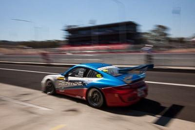 45;45;9-February-2014;Australia;Barton-Mawer;Bathurst;Bathurst-12-Hour;Duvashen-Padayachee;NSW;New-South-Wales;Porsche-997-GT3-Cup;Rencorp-Hyundai-Forklifts;Richard-Muscat;auto;endurance;motion-blur;motorsport;racing;wide-angle