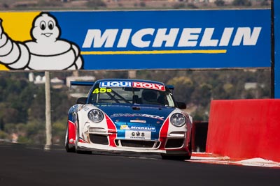 45;45;9-February-2014;Australia;Barton-Mawer;Bathurst;Bathurst-12-Hour;Duvashen-Padayachee;NSW;New-South-Wales;Porsche-997-GT3-Cup;Rencorp-Hyundai-Forklifts;Richard-Muscat;auto;endurance;motorsport;racing;super-telephoto