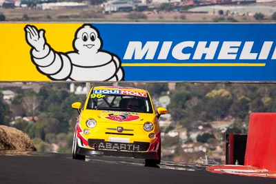 96;9-February-2014;Australia;Bathurst;Bathurst-12-Hour;Fiat-Abarth-500;Fiat-Abarth-Motorsport;Gregory-Hede;Luke-Youlden;Mike-Sinclair;NSW;New-South-Wales;Paul-Gover;auto;endurance;motorsport;racing;super-telephoto