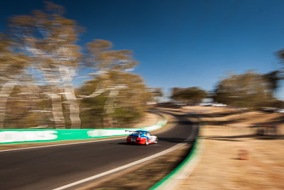 45;45;9-February-2014;Australia;Barton-Mawer;Bathurst;Bathurst-12-Hour;Duvashen-Padayachee;NSW;New-South-Wales;Porsche-997-GT3-Cup;Rencorp-Hyundai-Forklifts;Richard-Muscat;auto;endurance;motion-blur;motorsport;racing;sky;wide-angle